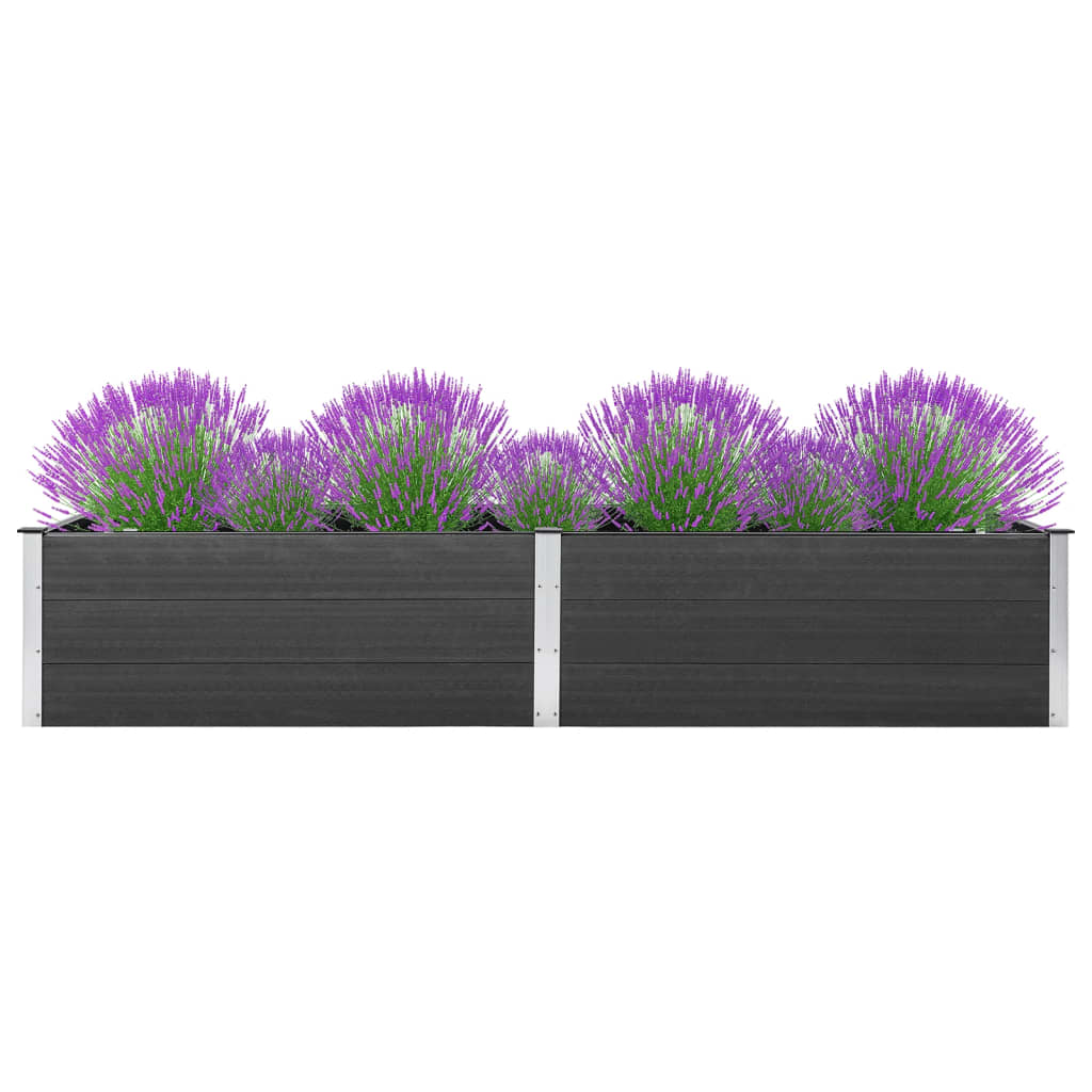 Vidaxl plantenbak verhoogd 200x100x54 cm hkc grijs