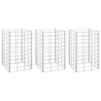Vidaxl gabion plantenbakken 3 st verhoogd 30x30x50 cm ijzer