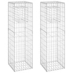 Vidaxl schanskorf palen 2 st 40x40x140 cm ijzer