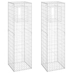 Vidaxl schanskorf palen 2 st 50x50x180 cm ijzer