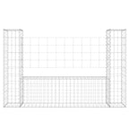 Vidaxl schanskorf u-vormig met 2 palen 140x20x100 cm ijzer