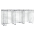 VidaXL Schanskorf voor vuilnisbak 270x91x120 cm gegalvaniseerd ijzer