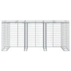 VidaXL Schanskorf voor vuilnisbak 270x91x120 cm gegalvaniseerd ijzer