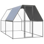 VidaXL Kippenhok 2x4x2 m gegalvaniseerd staal