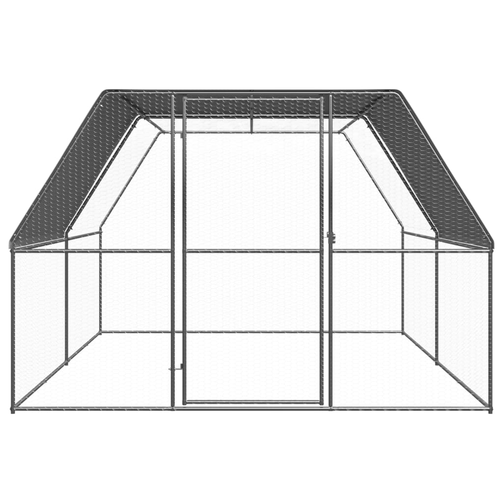 VidaXL Kippenhok 3x4x2 m gegalvaniseerd staal