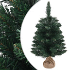VidaXL Kunstkerstboom met standaard 60 cm PVC groen