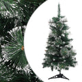 VidaXL Kunstkerstboom met standaard 90 cm PVC groen en wit