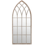 Vidaxl tuinspiegel 100x45 cm ijzer zandkleurig