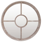 Vidaxl tuinspiegel rond 60x4 cm ijzer zandkleurig