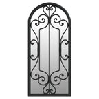 Vidaxl tuinspiegel 100x45 cm ijzer zwart