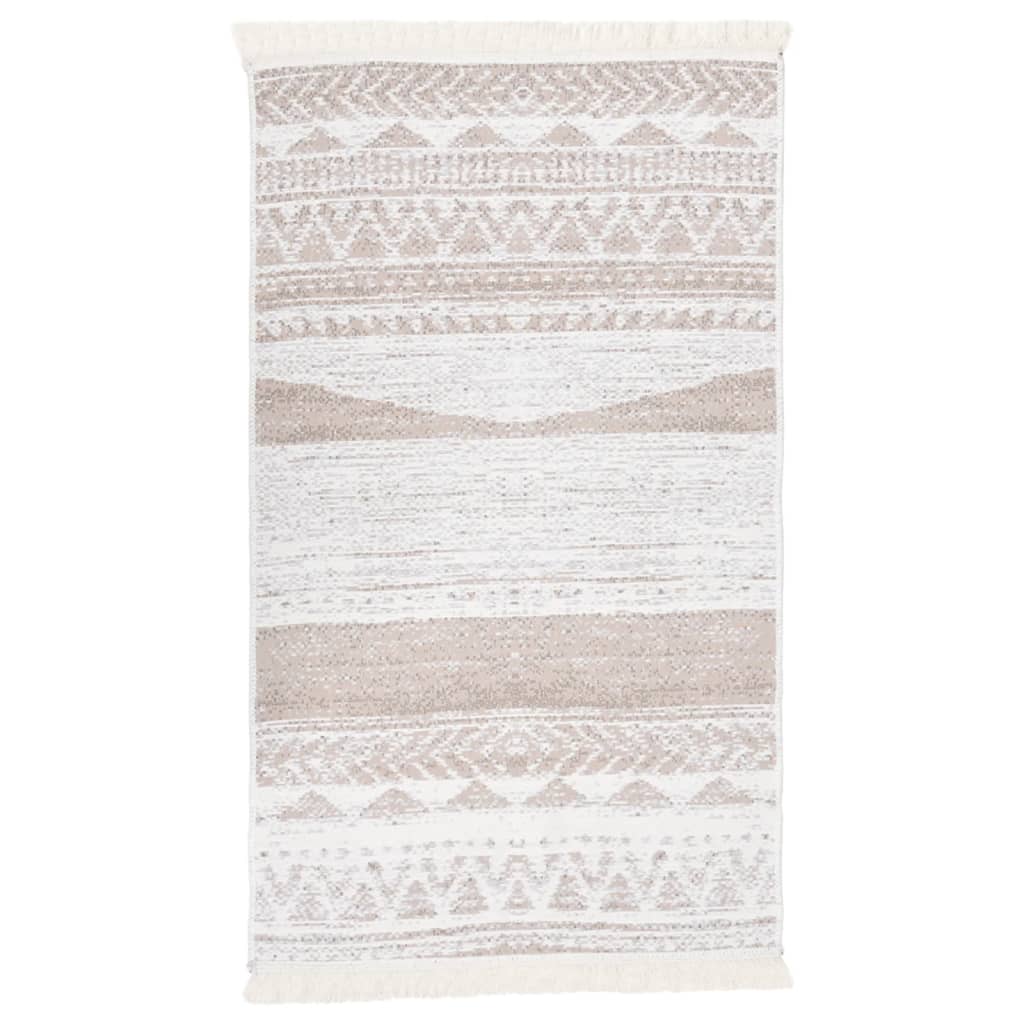 VidaXL Vloerkleed 120x180 cm katoen beige
