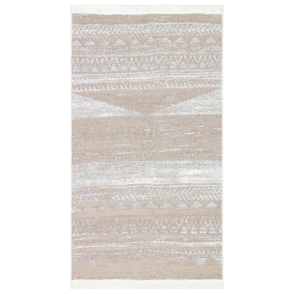 VidaXL Vloerkleed 120x180 cm katoen beige