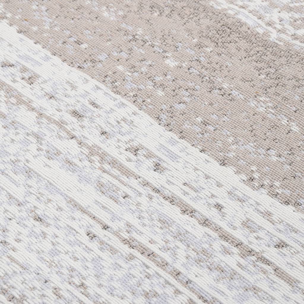 VidaXL Vloerkleed 120x180 cm katoen beige