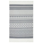 VidaXL Vloerkleed 120x180 cm katoen grijs en wit