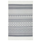 Vidaxl vloerkleed 160x230 cm katoen grijs en wit