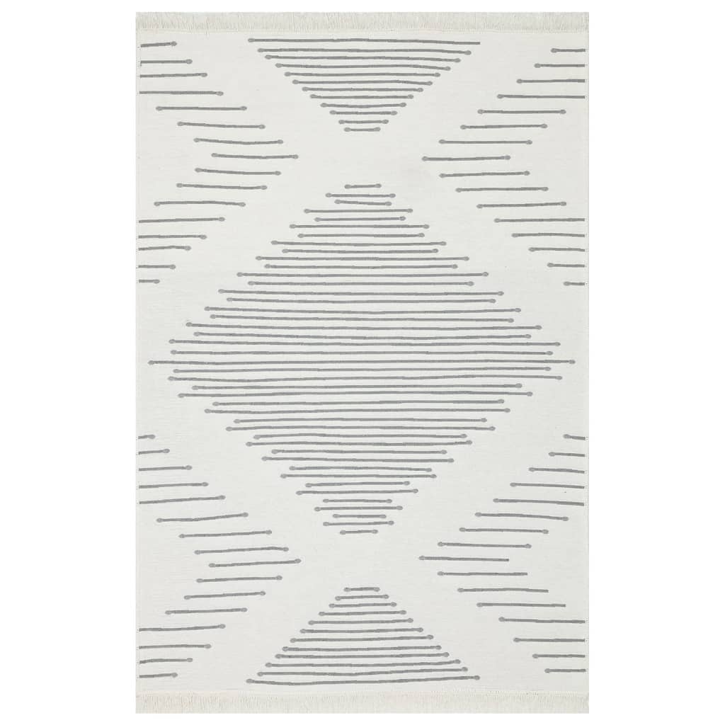 VidaXL Vloerkleed 160x230 cm katoen donkergrijs