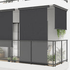 VidaXL Balkonscherm 145x250 cm zwart