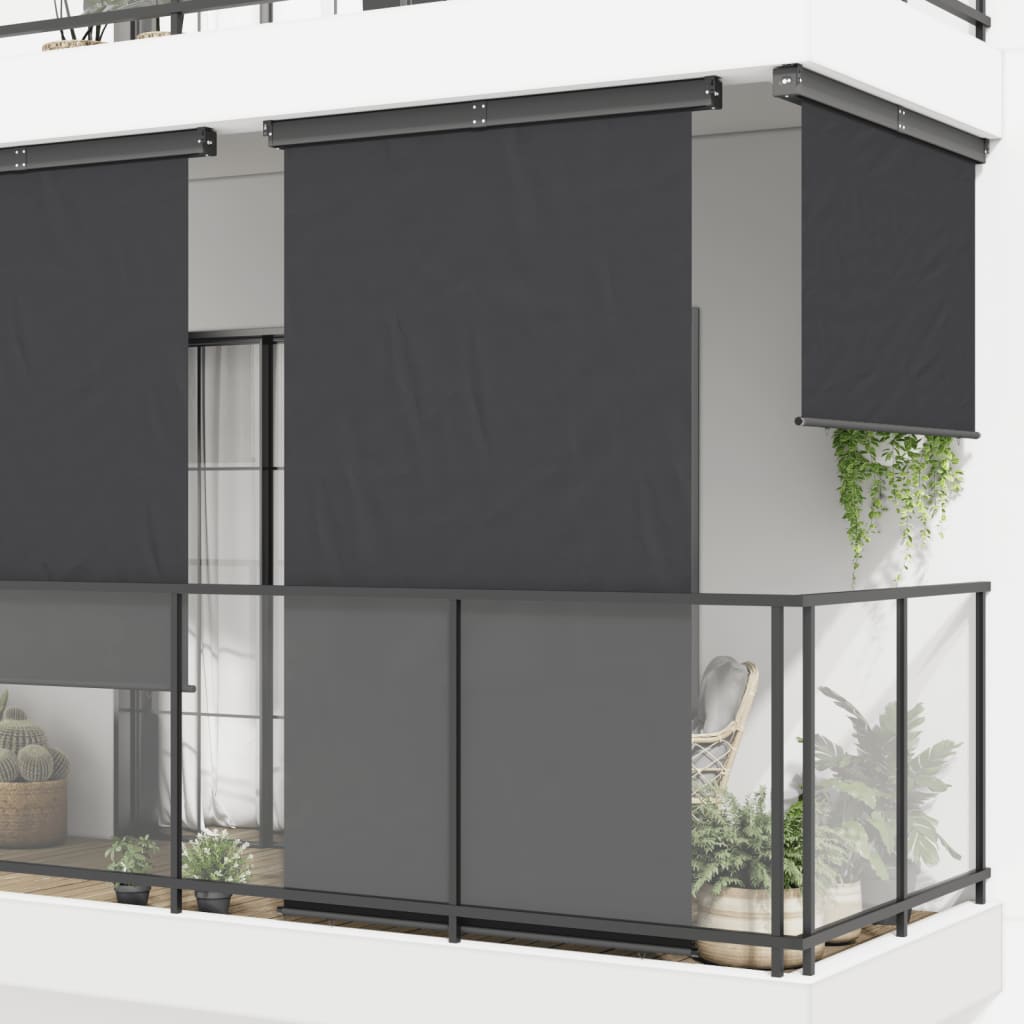 VidaXL Balkonscherm 145x250 cm zwart