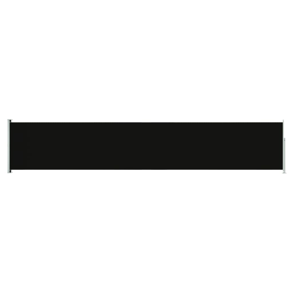 Vidaxl tuinscherm uittrekbaar 117x600 cm zwart