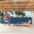 Vidaxl tuinscherm uittrekbaar 117x600 cm blauw