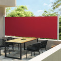 Vidaxl tuinscherm uittrekbaar 160x600 cm rood