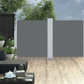 VidaXL Windscherm uittrekbaar 140x600 cm antraciet