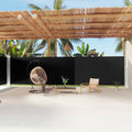 Vidaxl windscherm uittrekbaar 200x1200 cm zwart