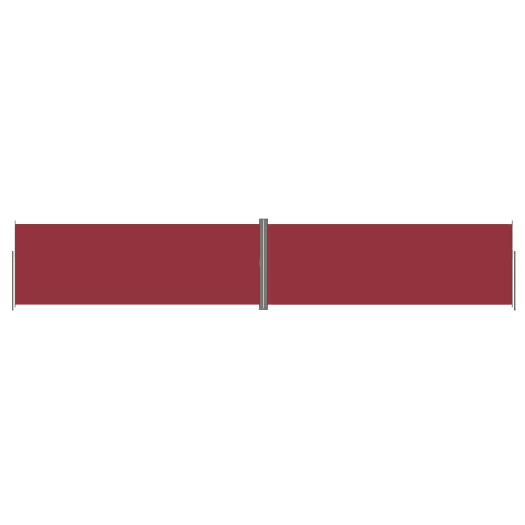 Vidaxl windscherm uittrekbaar 220x1200 cm rood