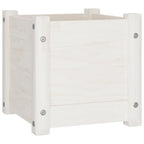 Vidaxl plantenbak 31x31x31 cm massief grenenhout wit