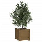 Vidaxl plantenbak 31x31x31 cm massief grenenhout honingbruin