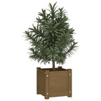 Vidaxl plantenbakken 2 st 31x31x31 cm massief grenenhout honingbruin