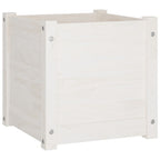 VidaXL Plantenbakken 2 st 40x40x40 cm massief grenenhout wit