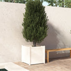 Vidaxl plantenbak 60x60x60 cm massief grenenhout wit