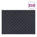 VidaXL Keukendoeken 10 st 50x70 cm katoen zwart en grijs