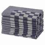 Vidaxl keukendoeken 10 st 50x70 cm katoen blauw en wit