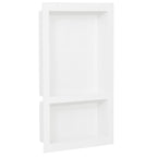 Vidaxl douchenis met 2 vakken 41x69x9 cm hoogglans wit