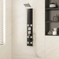 Vidaxl douchepaneel 18x45,5x130 cm glas zwart