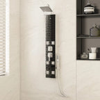 Vidaxl douchepaneel 18x45,5x130 cm glas zwart