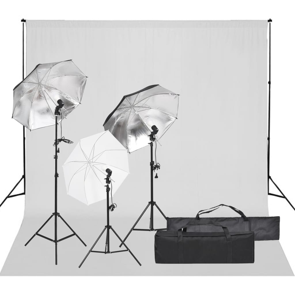Vidaxl fotostudioset met verlichtingsset en achtergrond