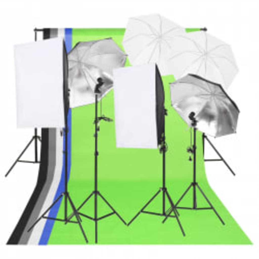 Vidaxl fotostudioset met verlichtingsset, achtergrond en reflector