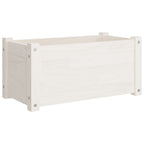 Vidaxl plantenbak 60x31x31 cm massief grenenhout wit