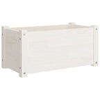 Vidaxl plantenbakken 2 st 60x31x31 cm massief grenenhout wit