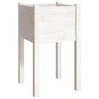Vidaxl plantenbak 40x40x70 cm massief grenenhout wit