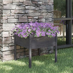 Vidaxl plantenbak 70x70x70 cm massief grenenhout grijs