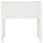 Vidaxl plantenbak 70x31x70 cm massief grenenhout wit