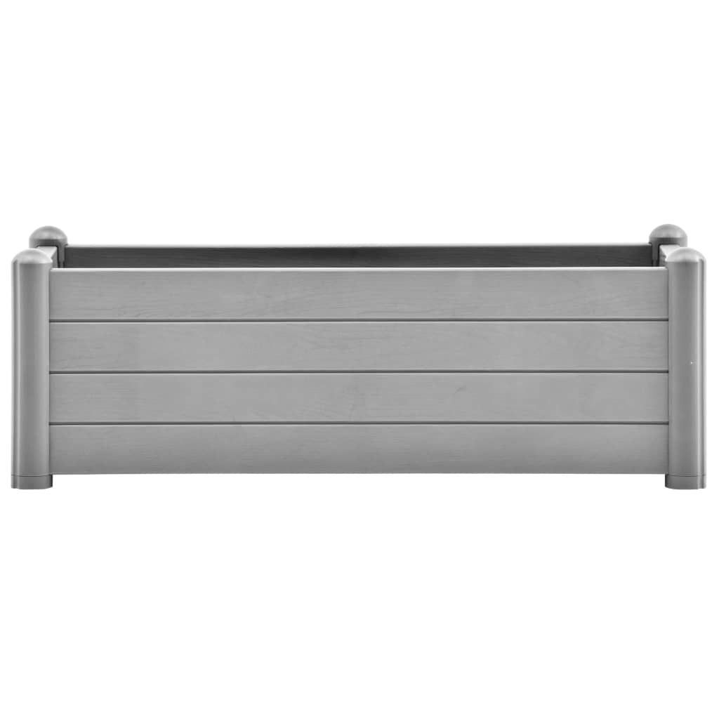 Vidaxl plantenbak verhoogd 100x43x35 cm pp steengrijs