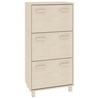 Vidaxl schoenenkast hamar 59,5x35x117 cm grenenhout honingbruin