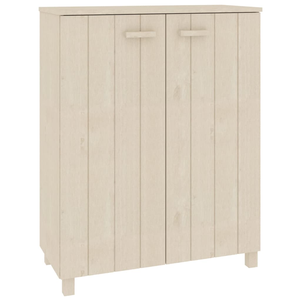 Vidaxl schoenenkast hamar 85x40x108 cm massief grenenhout honingbruin