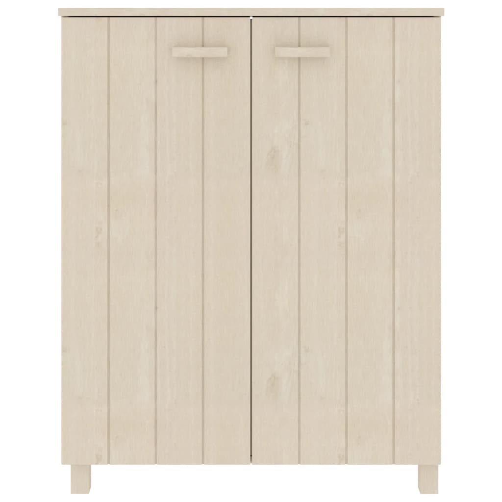Vidaxl schoenenkast hamar 85x40x108 cm massief grenenhout honingbruin