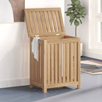 Vidaxl wasmand 50x35x60 cm massief teakhout